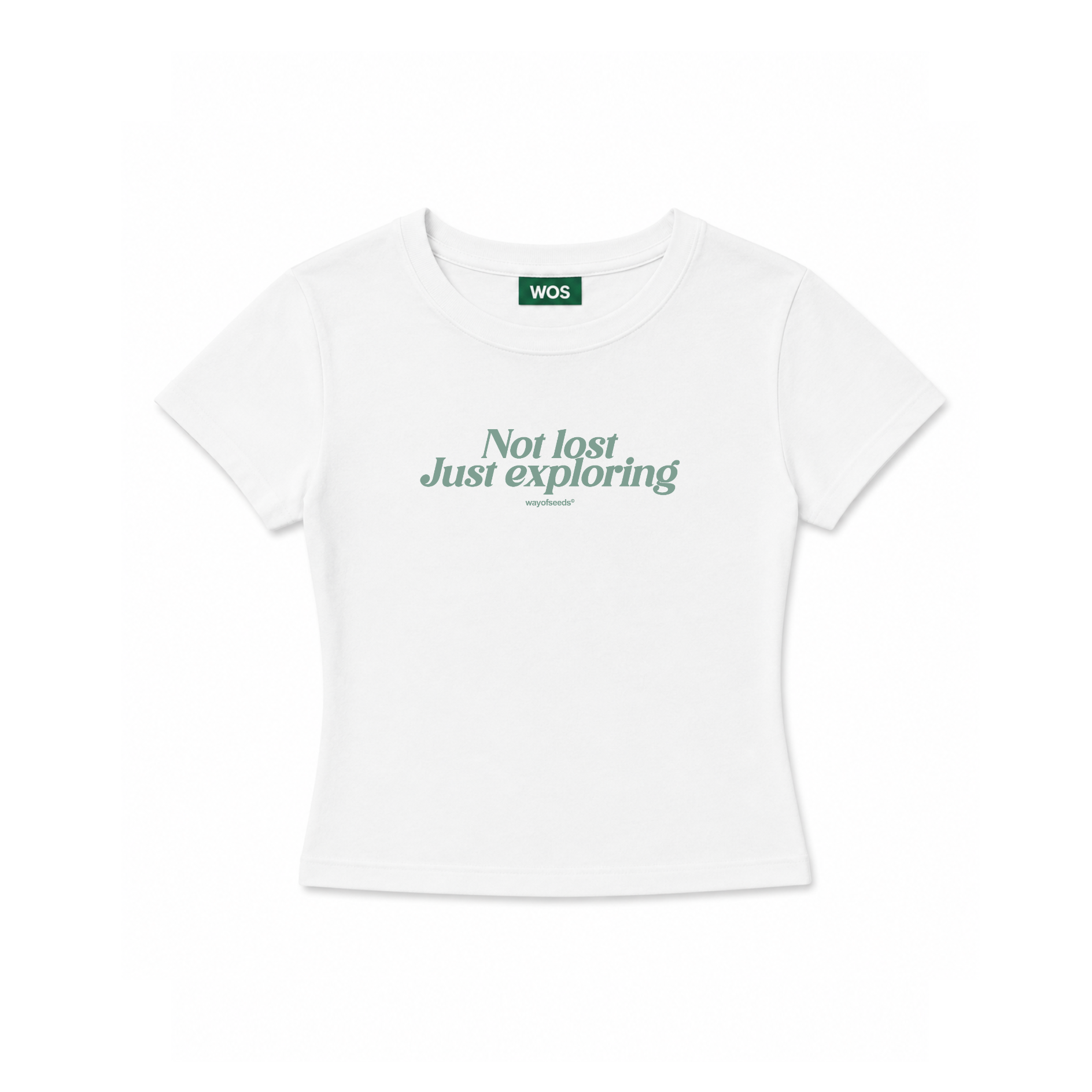 NOT LOST JUST EXPLORING WOMEN’S CROPPED TEE