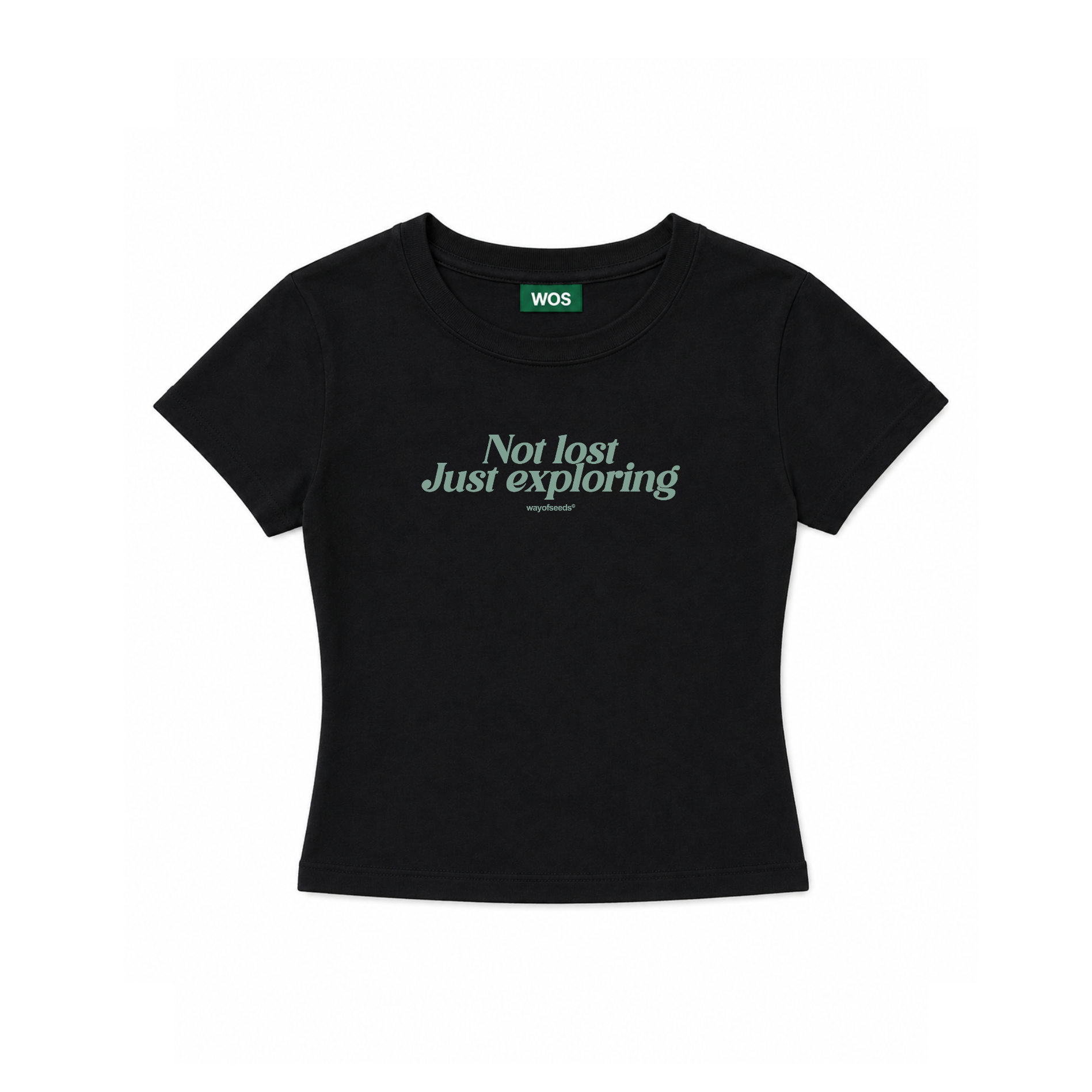 NOT LOST JUST EXPLORING WOMEN’S CROPPED TEE