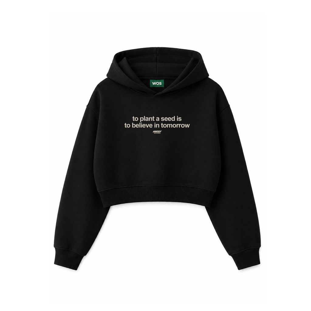BELIEVE IN TOMORROW WOMEN’S CROPPED HOODIE