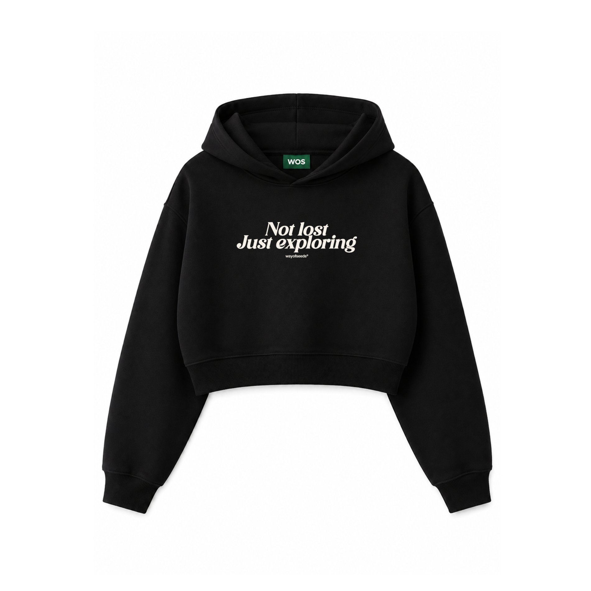 NOT LOST JUST EXPLORING WOMEN’S CROPPED HOODIE