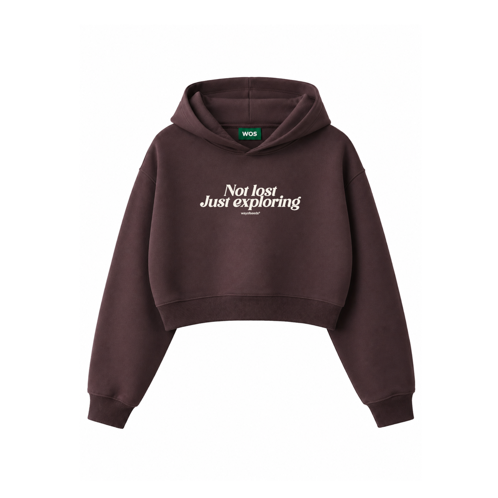 NOT LOST JUST EXPLORING WOMEN’S CROPPED HOODIE