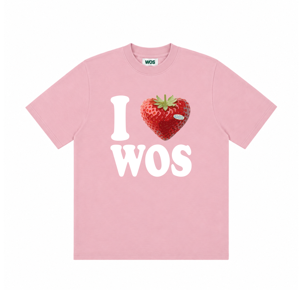 I Love WOS Strawberry Tee