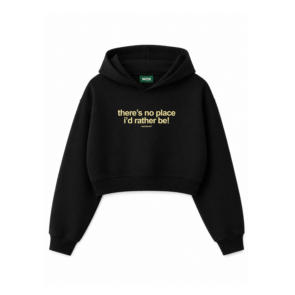 NO PLACE I’D RATHER BE WOMEN’S CROPPED HOODIE