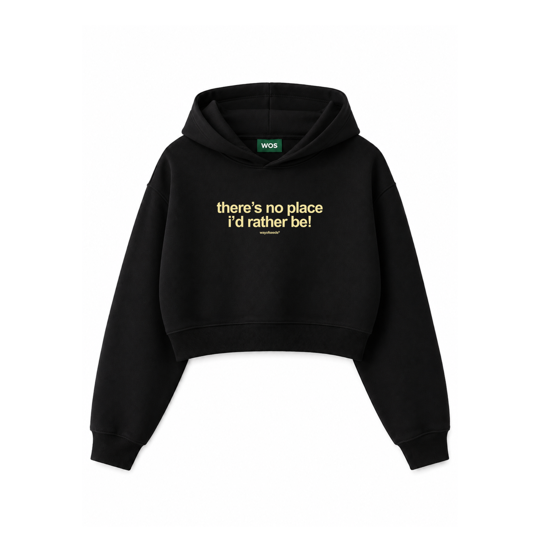 NO PLACE I’D RATHER BE WOMEN’S CROPPED HOODIE