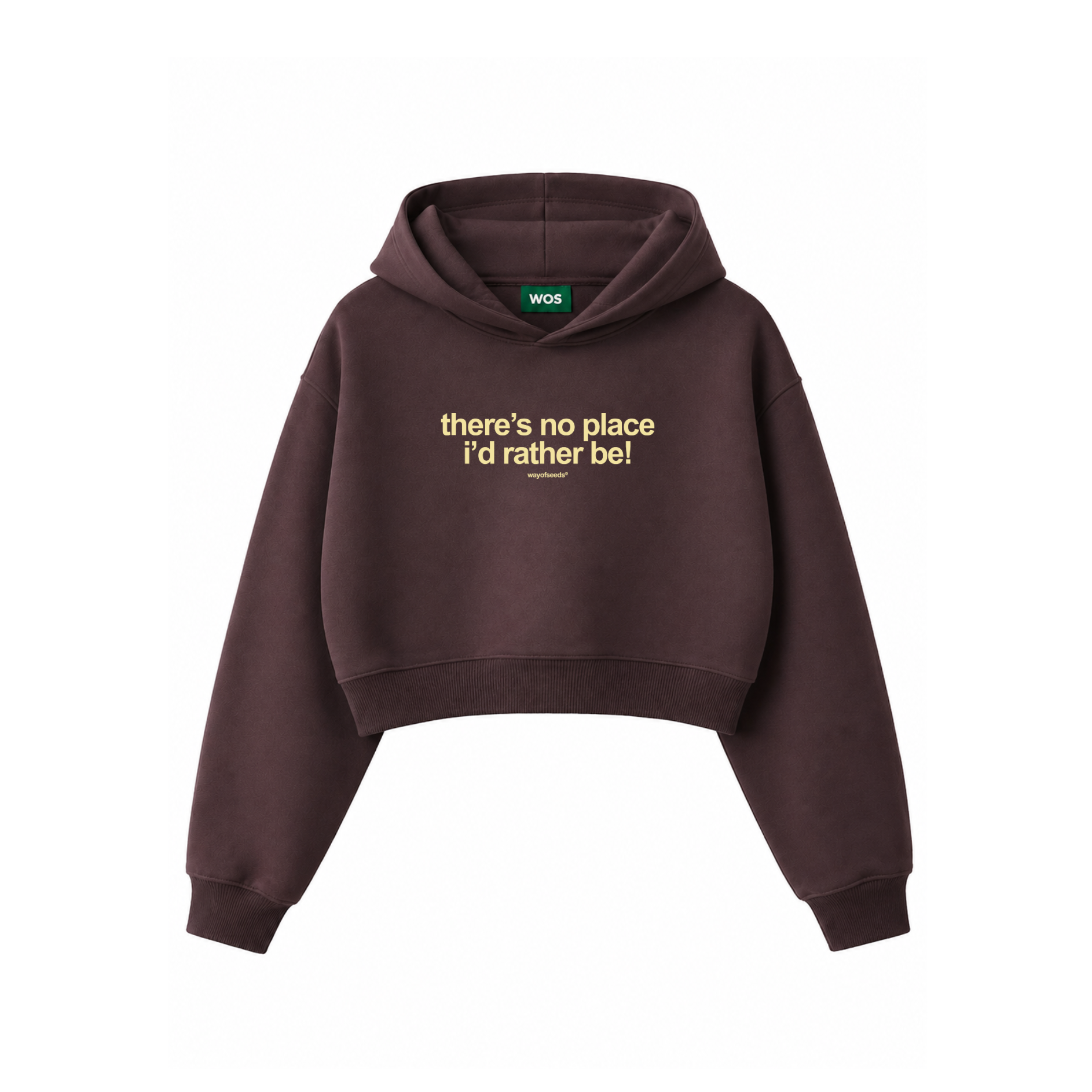 NO PLACE I’D RATHER BE WOMEN’S CROPPED HOODIE